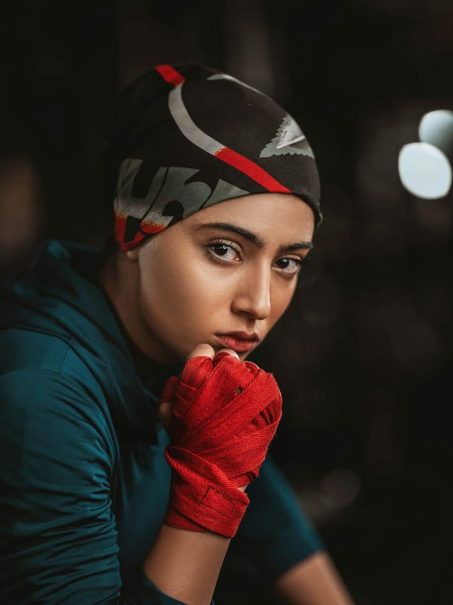 Sana K., online coaching client from Islamabad, at boxing training
